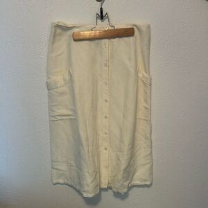 Rails Freya Skirt A-line Midi linen/rayon white M -NWT